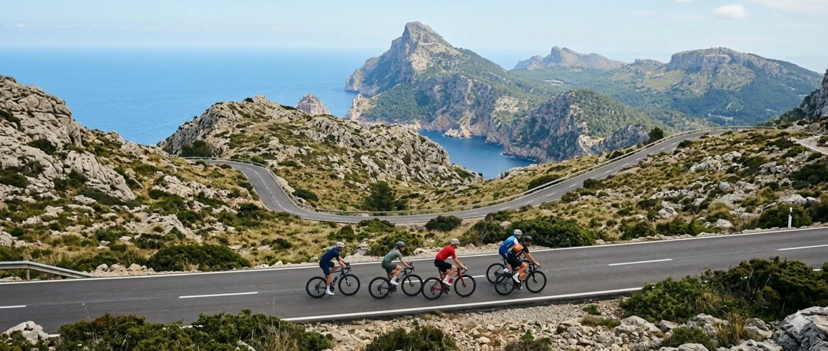 Cyclists on road